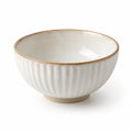 Ciotola in ceramica 18 cm bianco crema con rilievi per alimenti