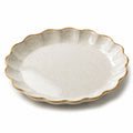 Piatto fondo 26 cm in ceramica avorio con bordo ondulato